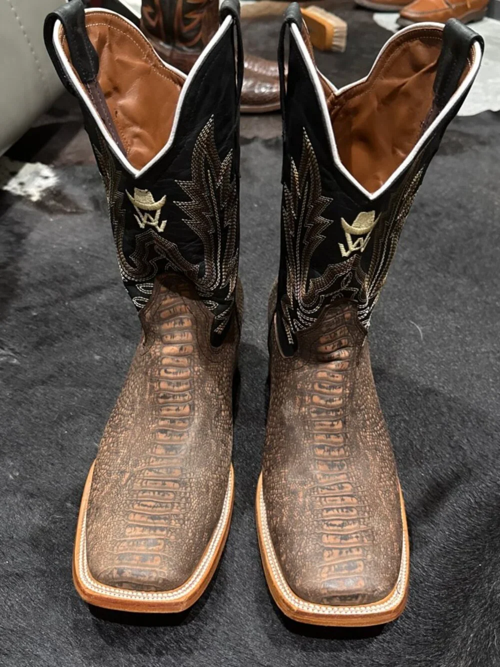 Alfa Western Wear Genuine Leather Cowboy Boots 10.5 New